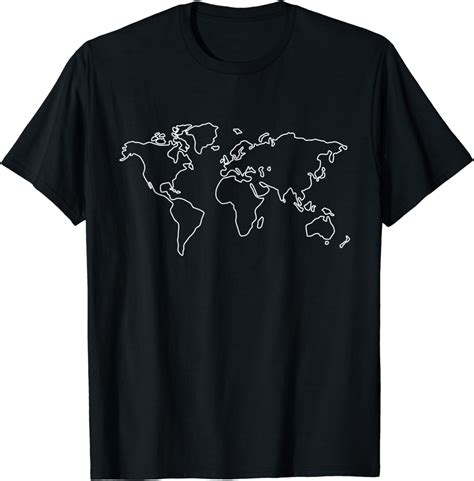 Minimalist Globe World Map T Shirt Travel Traveler Graphic T Shirt