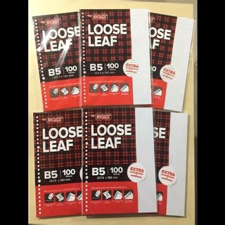 Jual Kertas File Loose Leaf BIG BOSS Uk B5 100 Lbr Shopee Indonesia