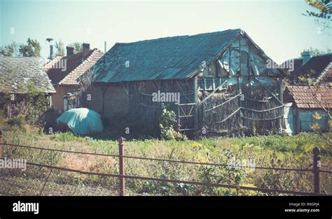 Illustration of old village of Crisana in Romania Stock Photo - Alamy