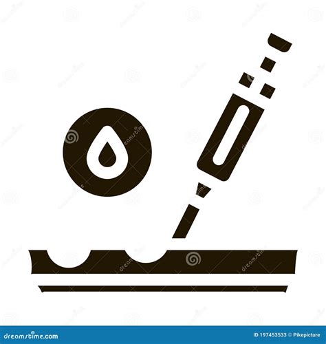 Subcutaneous Injection For Rejuvenation Icon Vector Glyph Illustration