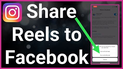 How To Share Instagram Reel To Facebook Youtube