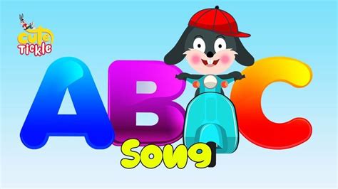 the abc song is written in colorful letters