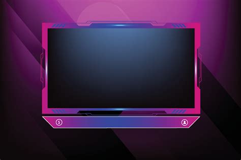 Live Streaming Overlay Decoration With Girly Pink And Blue Color Shade Online Gaming Screen