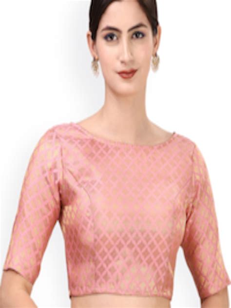 Buy Oomph Woven Design Boat Neck Saree Blouse Saree Blouse For Women