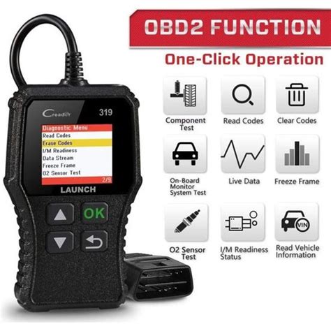 LAUNCH CR319 Scanner Auto Diagnostic OBD2 EOBD Can Pour Lire Et