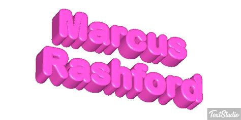 Marcus Rashford Celebrity Animated GIF logo designs | TextStudio