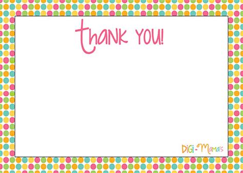 Printable Thank You Note Template Creative Design Templates