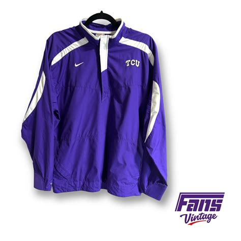 Vintage Nike Tcu Jacket Y2k Quarter Zip Windbreaker Fans Vintage