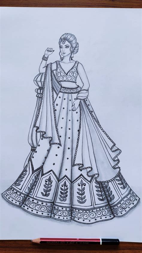 How To Draw A Bride In Lehenga Ll Mandala Art For Traditional Bride Ll