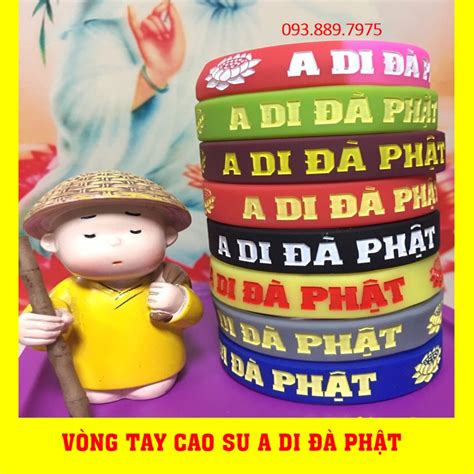 Mua Vòng Tay A Di Đà Phật 🙏 Vòng Tay Cao Su Chữ A Di Đà Phật Giá Rẻ