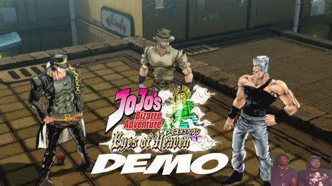 Jojo Bizarre Adventures Eyes Of Heaven Demo Chiseled Out Muscles In The Poses Youtube