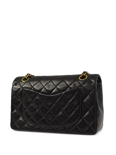 Chanel Pre Owned Small Double Flap Shoulder Bag Black Farfetch Uk