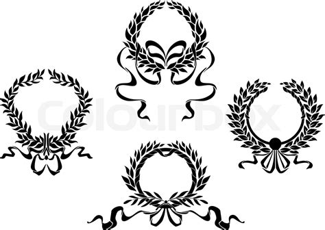 Royal Laurel Wreaths Stock Vector Colourbox