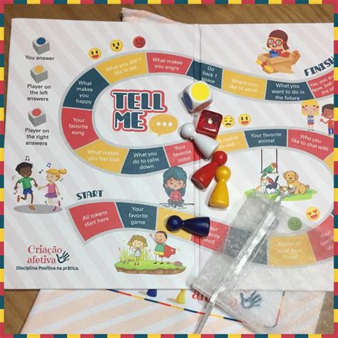 Jogo De Tabuleiro Em Ingl S Tell Me Jogo Educativo Bilingue