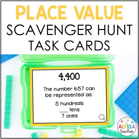 Place Value Scavenger Hunt Task Cards For 3rd Grade