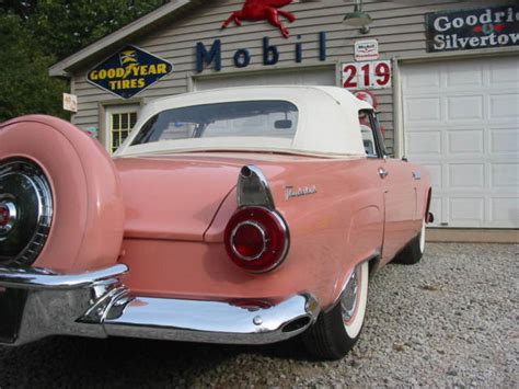 1956 Ford Thunderbirdfactory Sunset Coral Both Topsrust Freesuper