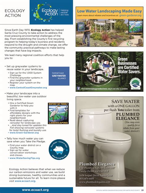 Water Conservation Guide Water Conservation Coalition Of Santa Cruz