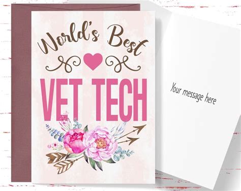 Card For Vet Tech Birthday Greeting Card For Veterinary Etsy In 2023