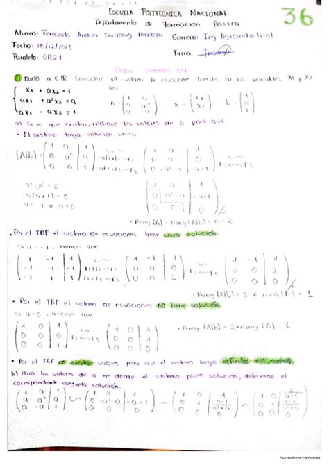 deber 4 Semana 4 Álgebra Lineal Studocu