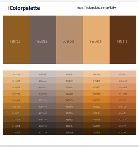 1 Latest Color Schemes with Dorado And Harvest Gold Color tone combinations | 2023 | iColorpalette