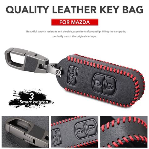 Buy Car Key Case For Mazda 2 3 5 6 8 CX5 CX7 CX9 M2 M3 M5 M6 Leather