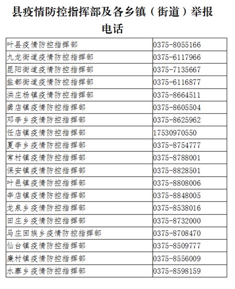 叶县发布通告：有序恢复堂食，部分场所暂缓营业 防控 疫情 全县