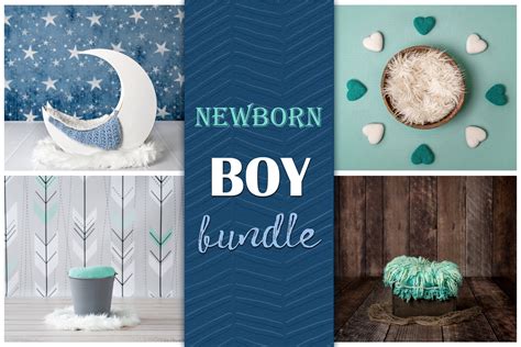 Digital Backdrop Newborn Boy Bundle Digital Backdrop Newborn Digital