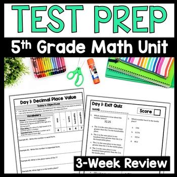 Th Grade Math State Test Prep Practice Spring End Of Year Review