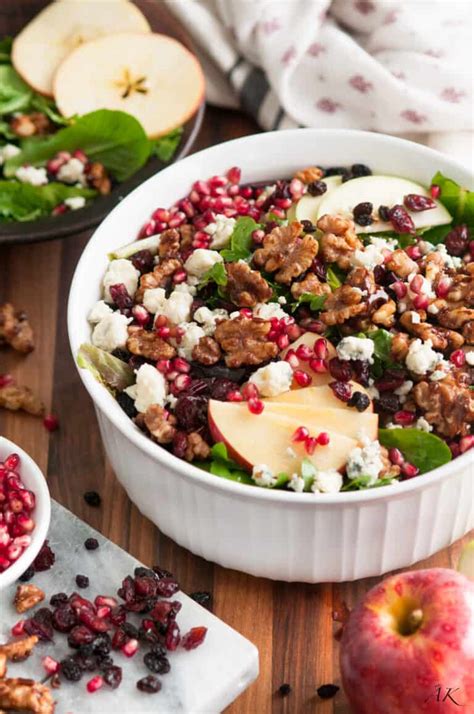 Autumn Apple And Pomegranate Salad With Homemade Candied Walnuts Aberdeen S Kitchen