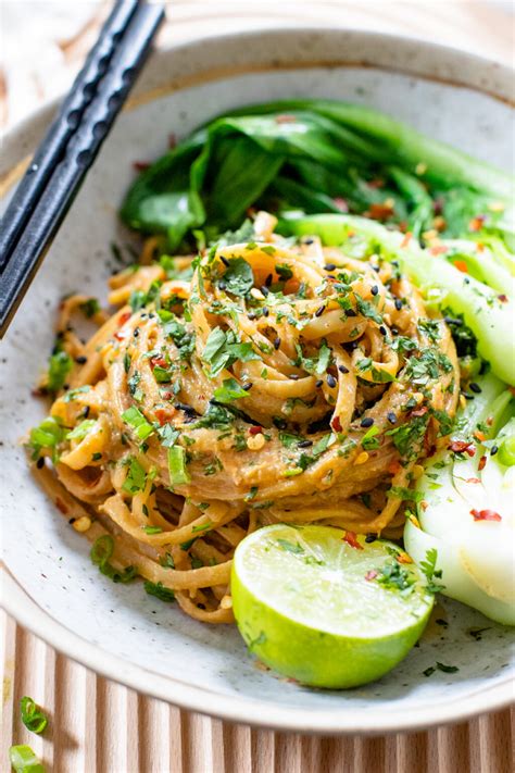 Spicy Tahini Noodles With Bok Choy This Savory Vegan