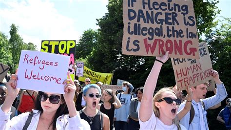 Rwanda Scheme Stop Deportation Protesters Rally Outside