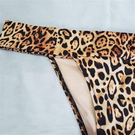 Victoria S Secret Brazilian Swim Bottom Medium M Pelosa Leopard Bikini