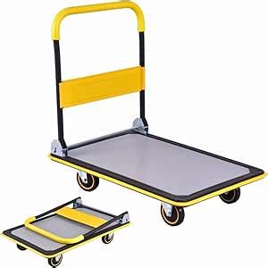 GiantexUK Folding Hand Sack Truck 150KG 300KG Capacity Heavy Duty