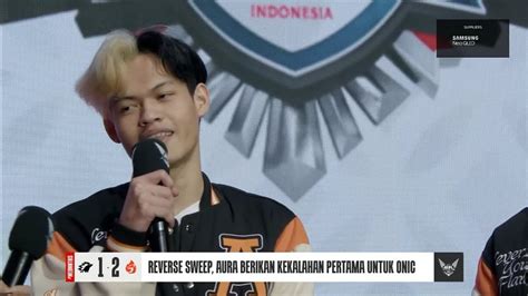 Aura Aran Senang Bisa Menang Lawan Raja Terakhir Onic E Sport YouTube