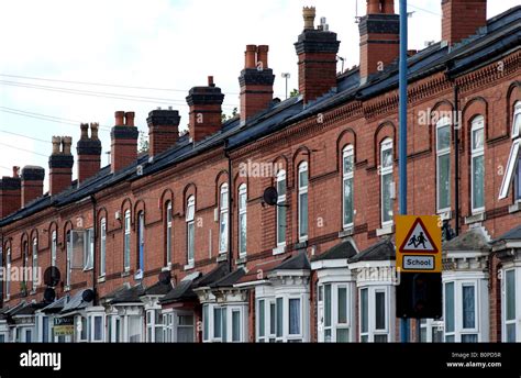 Terraced housing, Small Heath, Birmingham, West Midlands, England, UK ...