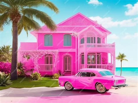 Premium AI Image | dream house barbie pink color