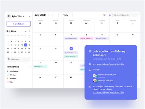 Calendar Desktop App by Isaac Sanchez on Dribbble