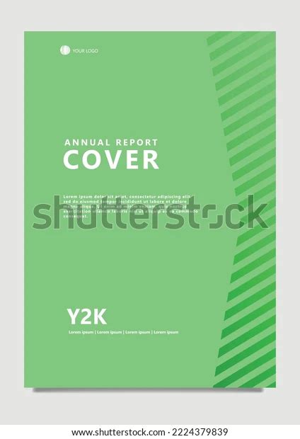 Annual Report Cover Template Green Colored Stock Vector Royalty Free 2224379839 Shutterstock