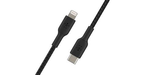 Belkin BOOSTCHARGE Gevlochten USB C Naar Lightning Kabel Zwart 1 Meter