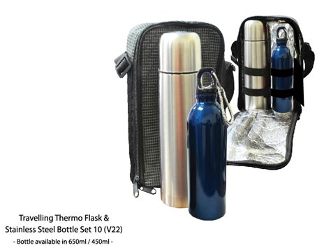 Stainless steel flask & stainless steel bottle set | Hosanna Marketing