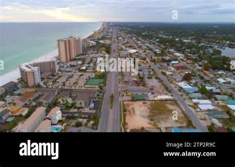 Footage of Panama Beach in Florida. Beachfront resorts 4k Stock Video Footage - Alamy