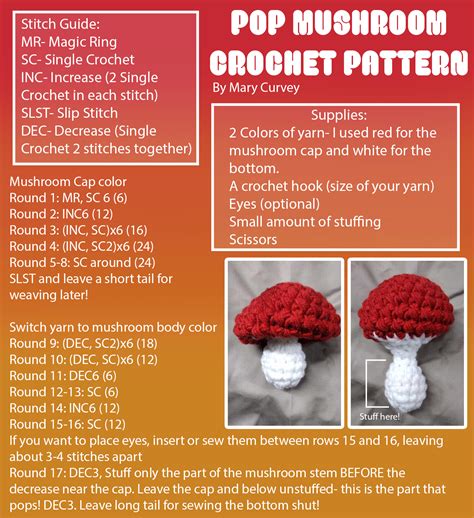 Crochet Mushroom Pattern – The Bridge