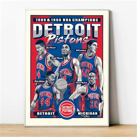 Pistons Basketball Etsy