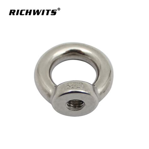 304 Stainless Steel Marine Lifting Eye Nut Ring Nut Thread M8 2PCS