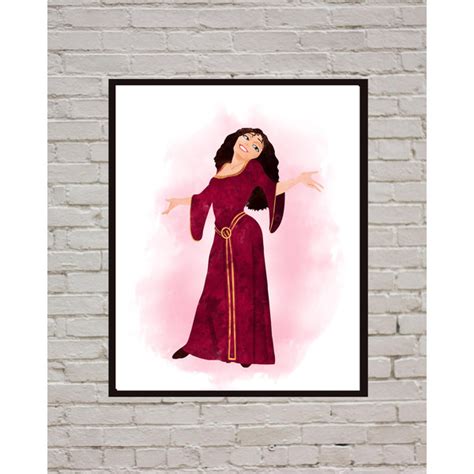 Mother Gothel Tangled Rapunzel Disney Art Print Digital File | Inspire Uplift