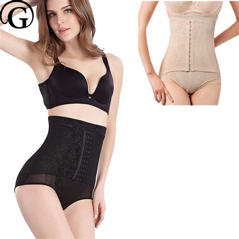 Prayger Lace Sexy Women High Waist Lift Buttocks Panties Slimming Waist Cincher Tummy Trimmer