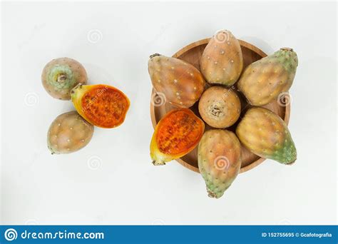 Frutas Del Cactus Del Higo Chumbo Ficus De La Opuntia Indica Foto En