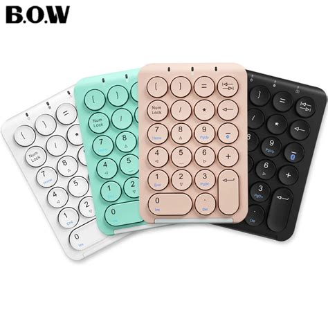 Bow Clavier Num Rique Bluetooth Aste Sans Fil Touches Rondes Pav Num