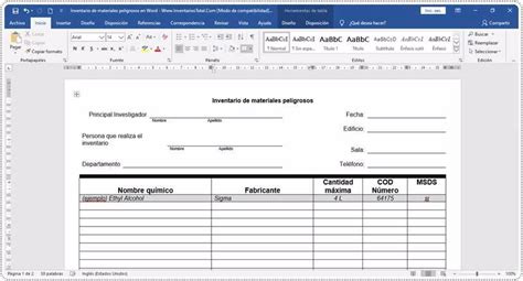 🥇 Formato De Inventario En Word Y Excel 2024