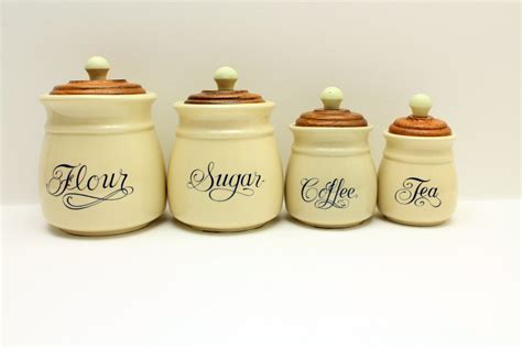 Flour Sugar Coffee Tea Containers Jars Matching Container